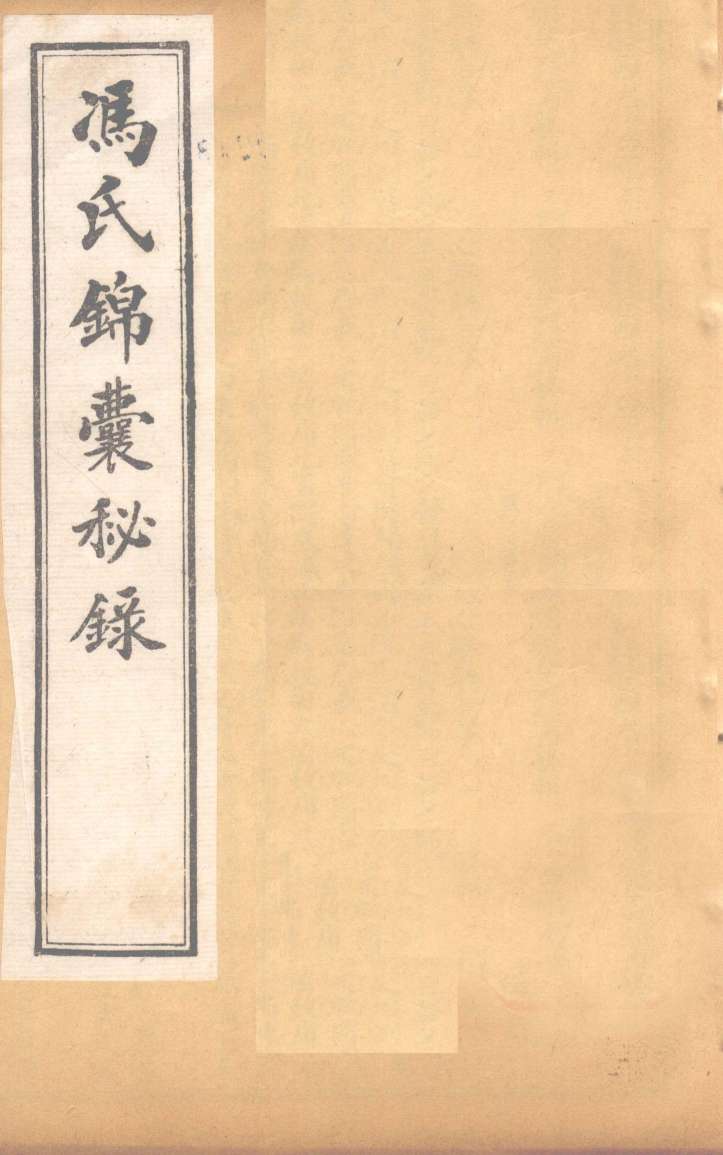 冯氏锦囊秘录杂症大小合参  卷7、卷8